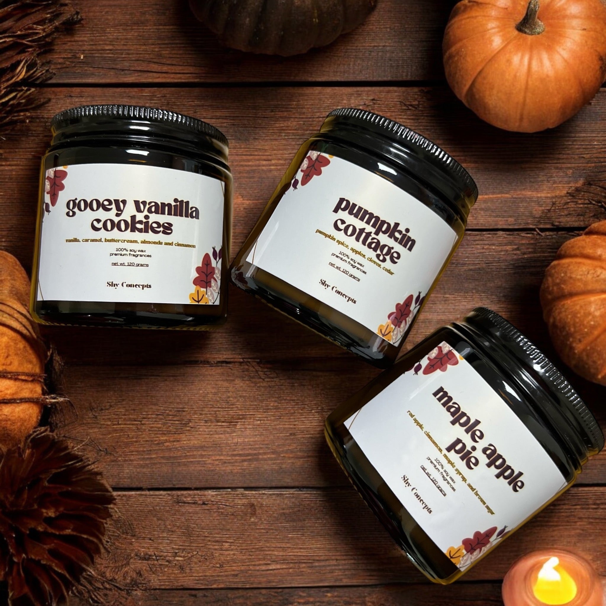 Autumn Candle Gift Set - 120g (Set of 3)